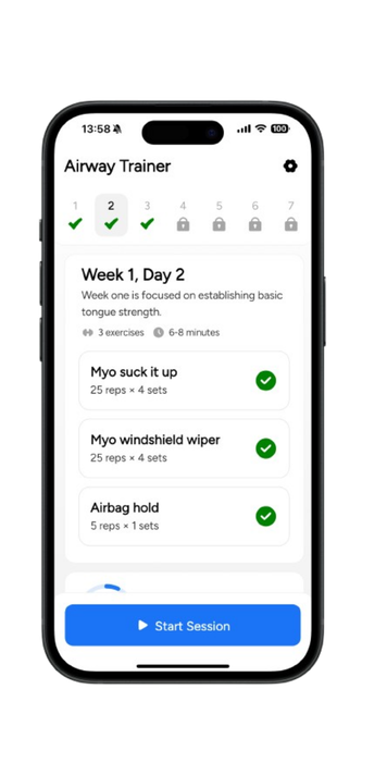 Progressive 6-week snoring exercise plan