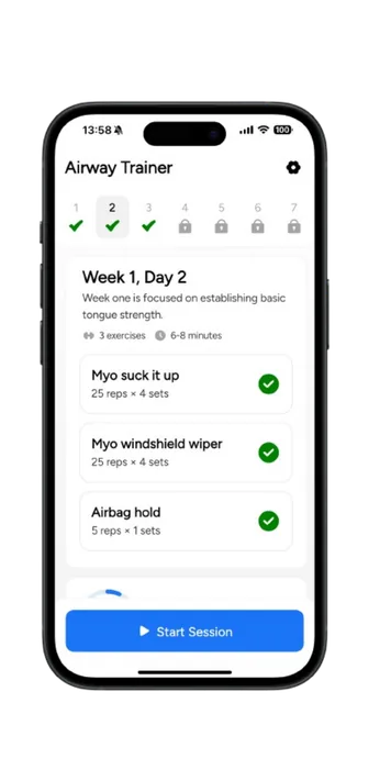 Myofunctional therapy app six-week plan